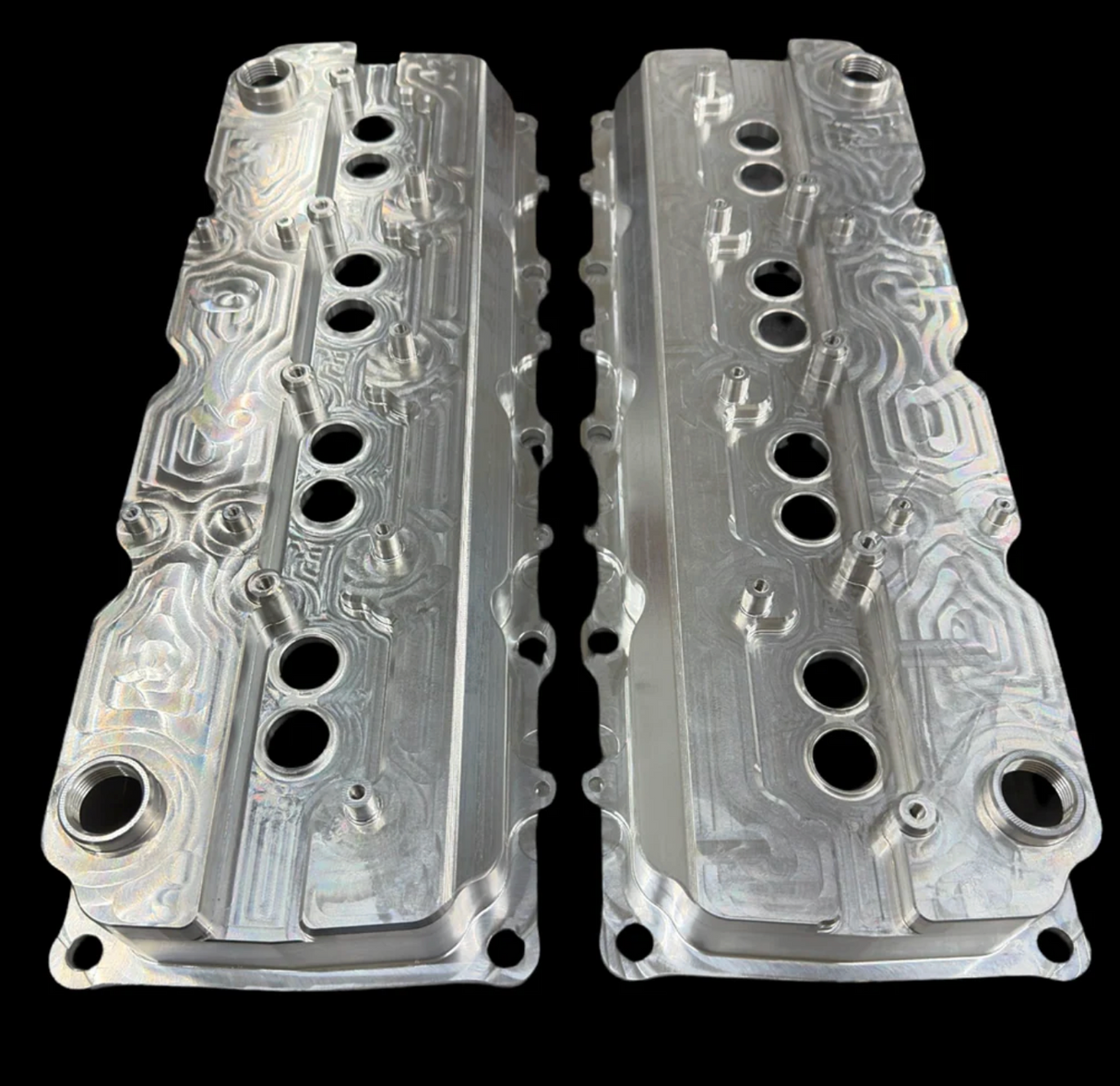 ModalWorks® GEN III HEMI Billet 6061-T6 Aluminum Valve Covers with –12an ORB Breather Ports