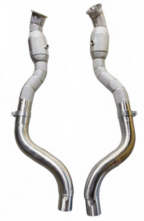 Kingman Speed® (15-23) Dodge Challenger/Charger SRT Hellcat 304SS 3" Exhaust Mid-Pipes with Heat Wrap Layer