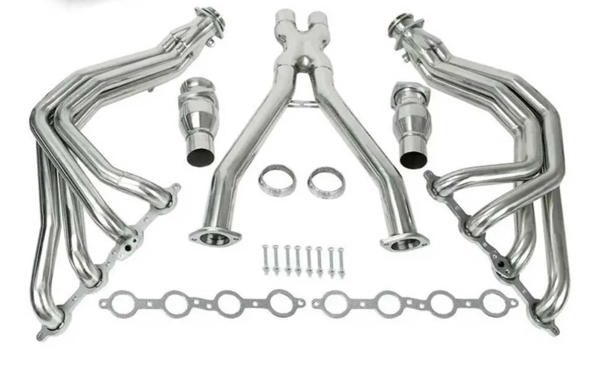 (97-04) Corvette C5 LS1/LS6 1-7/8" Long Tube Headers with Catless X-Pipe
