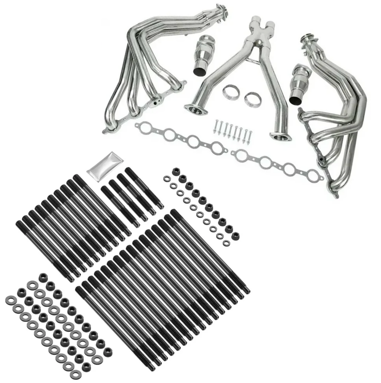 (97-04) Corvette C5 LS1/LS6 1-7/8" Long Tube Headers with Catless X-Pipe