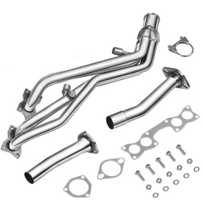 (90-95) Nissan D21 4WD 2.4L Long Tube Exhaust Headers with Catless Y-Pipe