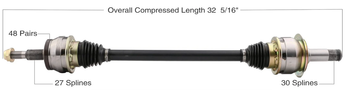 Kingman Speed® (05-14) 300/Challenger/Charger Rear Passenger Side CV Axle (All Models)