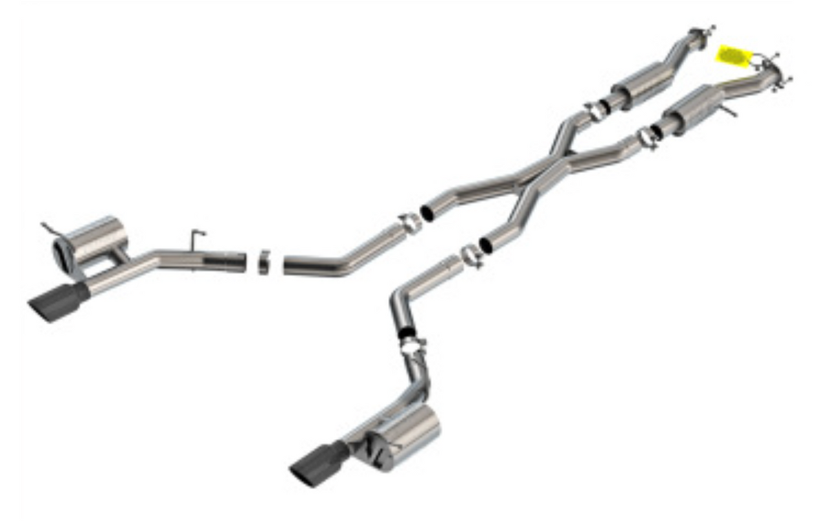 Borla 2021+ Dodge Durango SRT Hellcat 6.2L V8 AWD ATAK Cat-Back Exhaust System - Black Chrome Tips
