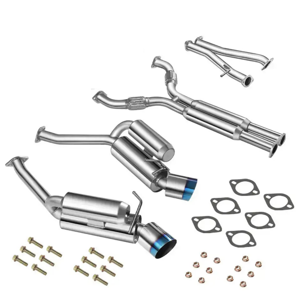09-20 Nissan 370Z 3.7L VQ37VHR Dual Cat-Back Exhaust with 4" OD Burnt Tips