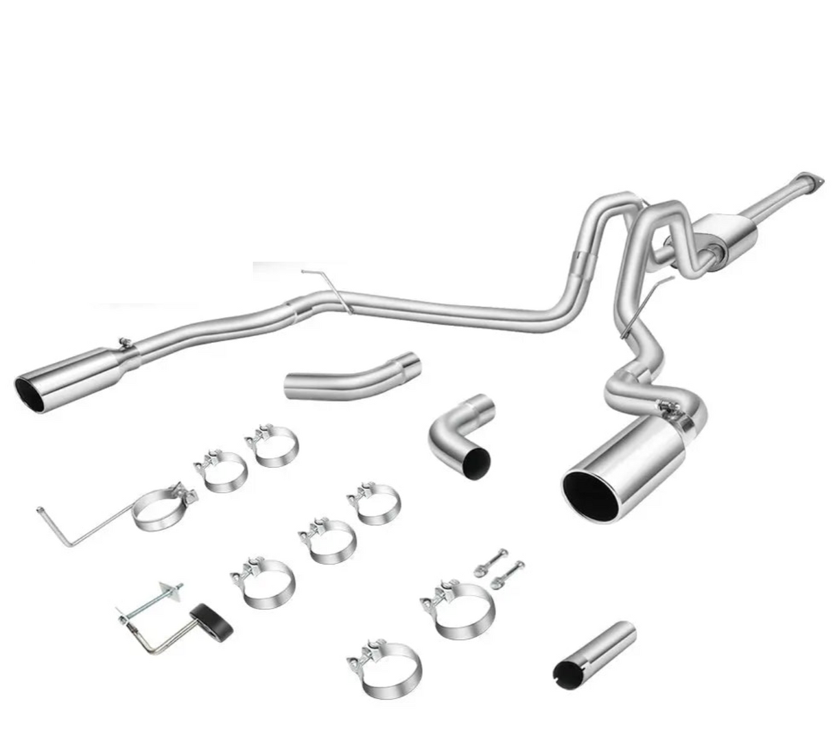 15-20 Ford F-150 2.7L/3.5L/5.0L Cat-Back Exhaust with 4" OD Tips


