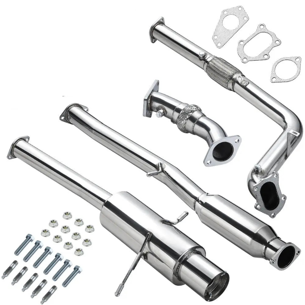 2002-2007 Subaru Impreza WRX/STI GD EJ25 3" Cat-Back Exhaust with 4.5" OD Burnt Tip