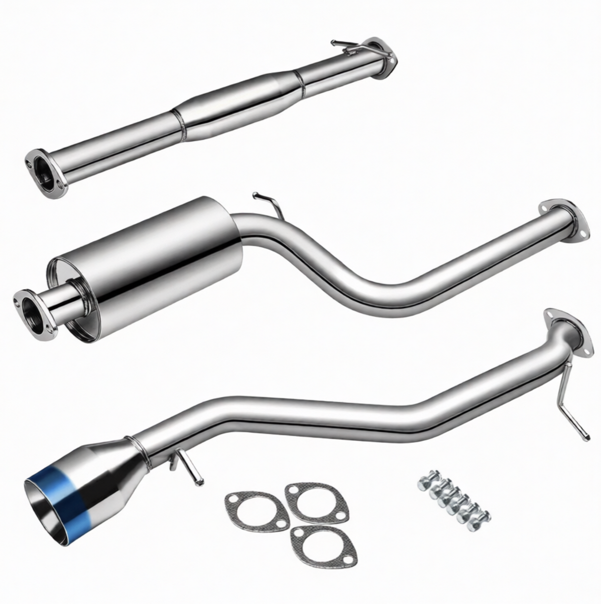 (00-04) Ford Focus ZX3/ZX5 2.0L/2.3L Cat-Back Exhaust with 4.5" OD  Burnt Tip