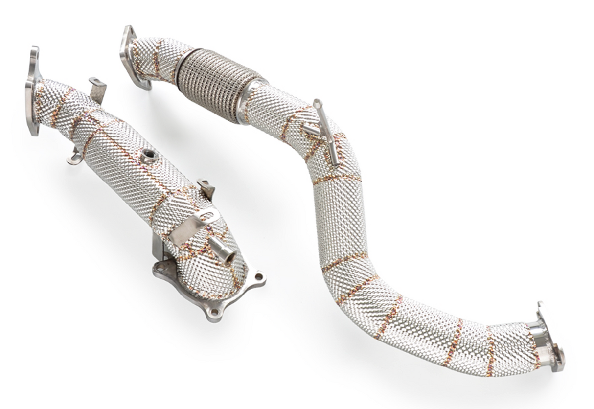Kingman Speed® Honda Civic Type-R FK8/FL5 304SS 3" Catless Exhaust Down + Front Pipe with Heat Wrap Layer