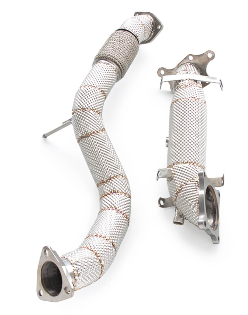 Kingman Speed® Honda Civic Type-R FK8/FL5 304SS 3" Catless Exhaust Down + Front Pipe with Heat Wrap Layer