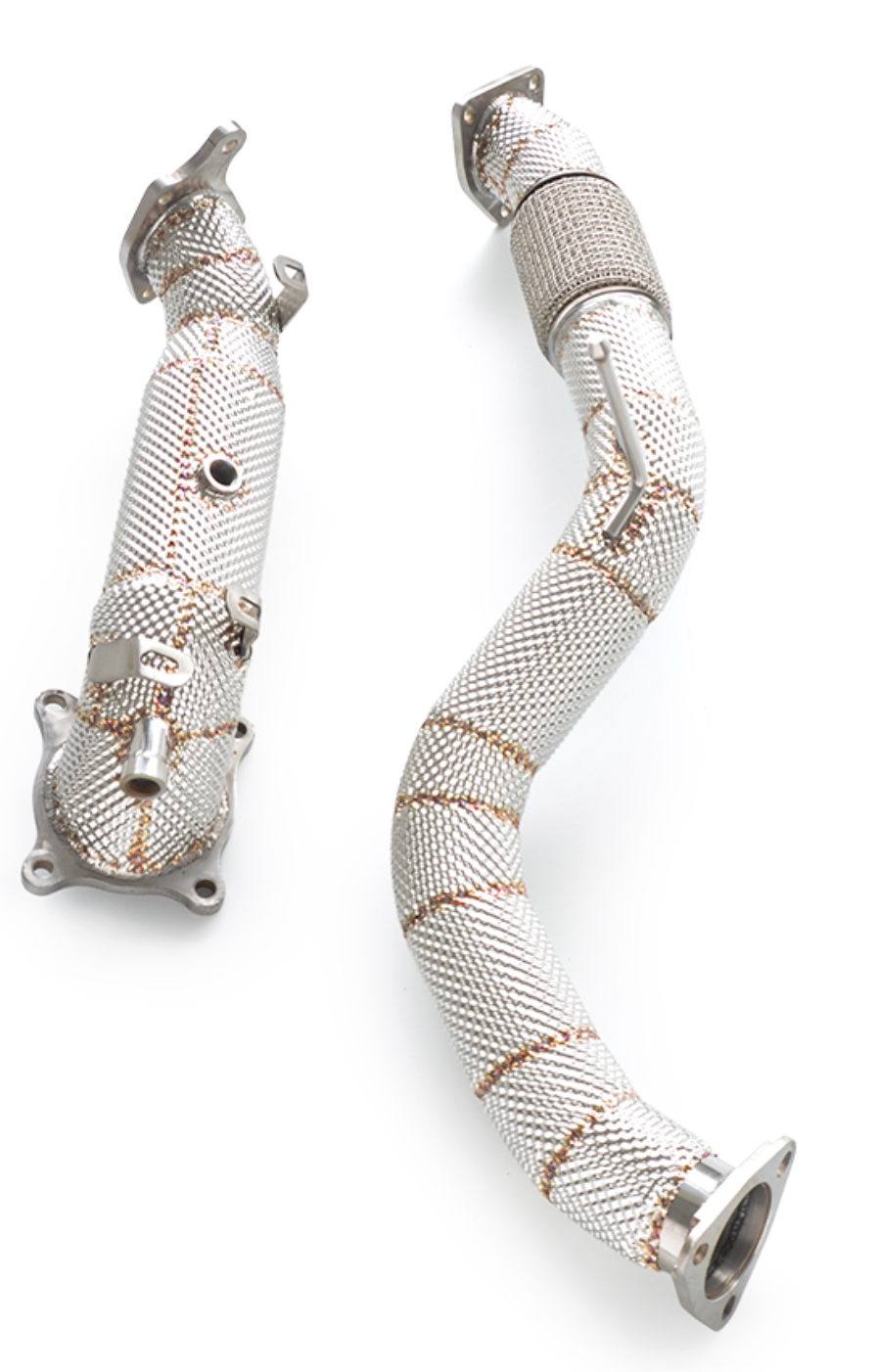 Kingman Speed® Honda Civic Type-R FK8/FL5 304SS 3" Catless Exhaust Down + Front Pipe with Heat Wrap Layer
