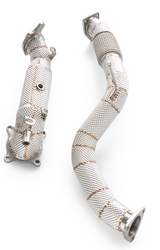 Kingman Speed® Honda Civic Type-R FK8/FL5 304SS 3" Catless Exhaust Down + Front Pipe with Heat Wrap Layer