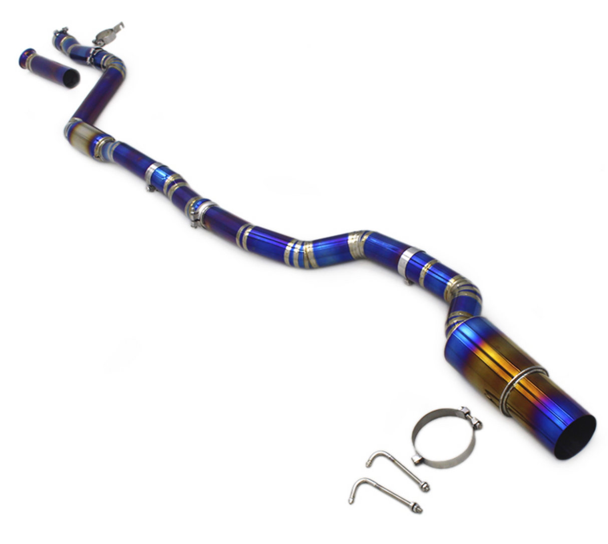 Kingman Speed® (20+) Toyota GR Supra 3.0L Blue Titanium Cat-Back Exhaust with 4" OD Tip