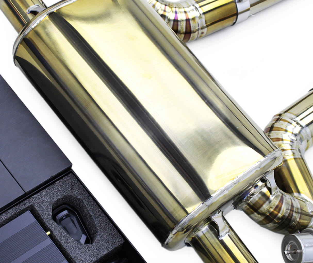 Kingman Speed® (20+) Toyota GR Supra 3.0L Gold Titanium Valved Cat-Back Exhaust with 4" OD Tips