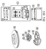 12-20 300/Challenger/Charger V8 Front Brake Pads 4-Piston Calipers