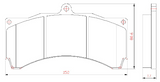 Yellow Speed Racing Competition Compound Front Brake Pads