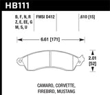 Hawk 94-04 Mustang Cobra / 88-95 Corvette 5.7L / 88-92 Camaro w/ HD Brakes Front Performance Ceramic