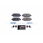 Power Stop Z23-1288 Rear Ceramic Brake Pads - Carbon Fiber Infused Pads For Nissan/Infiniti Models, Includes Hardware