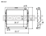 Koyo Toyota 84-95 Pickup 2WD/4WD/ 4Runner 2.4L I4 (22R/RE) MT Radiator *Will Not Fit 22RET*