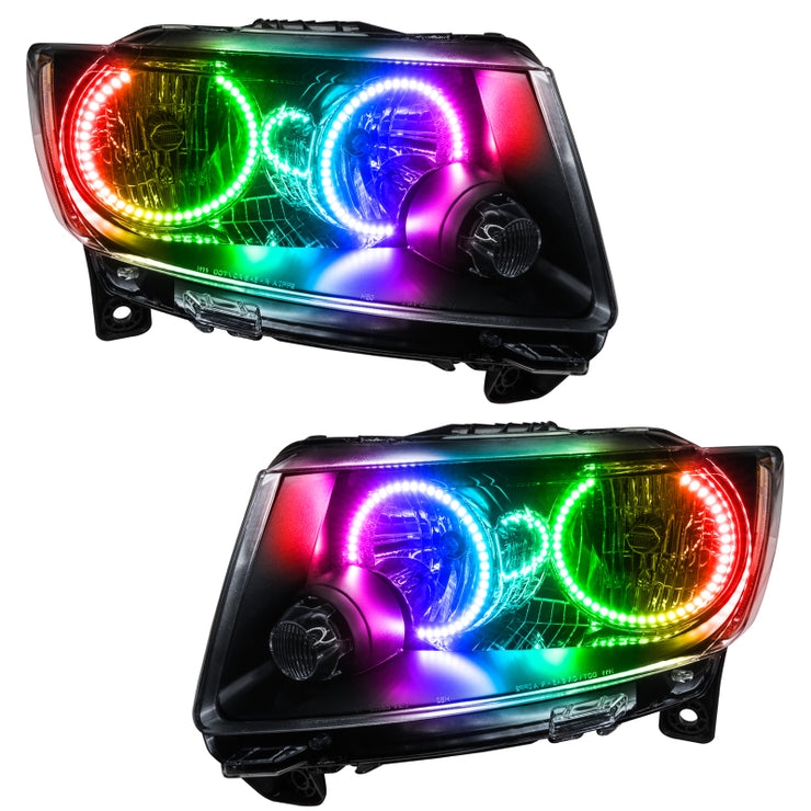 Oracle 11-13 Jeep Grand Cherokee SMD HL (Non-HID) - Chrome - ColorSHIFT w/ Simple Controller