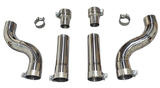 Ford Mustang GT 5.0L S550/S650 304SS 3" Catless Exhaust Mid Pipes

