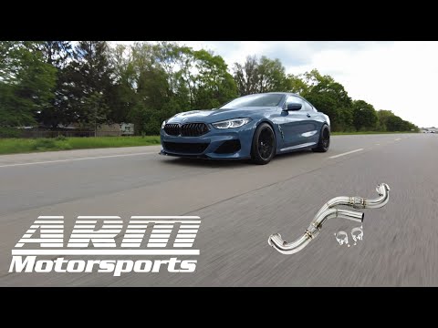 ARM Motorsports® BMW M550i/750i/M850i/X5/X6/X7 M50i N63B44 3" Catless Down Pipes