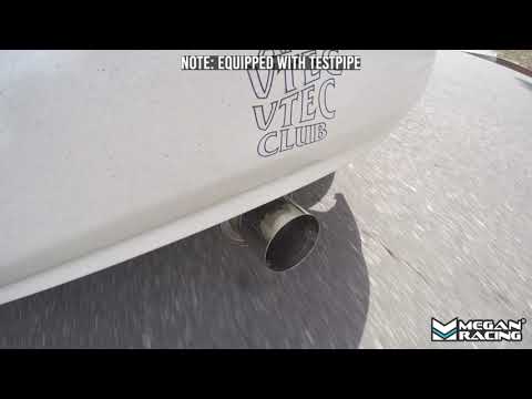 Megan Racing® (92-95) Honda Civic Hatchback Drift Spec Cat-Back Exhaust with 4.5" OD Polished Tip