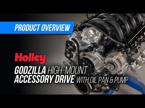 Holley® #20-310BK Ford Godzilla 7.3L High-Mount Black Drive Kit with OE Oiling System