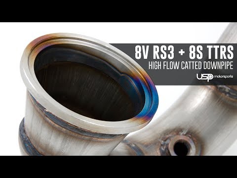 USP MotorSports® (17-22) Audi TT RS/RS3 2.5L 304SS 3" 200-Cell Catted Down Pipe