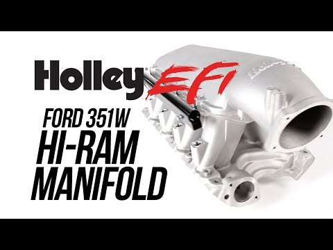 Holley® #300-306 8.2" SBF Ford Hi-Ram Intake Manifold with 95mm 1986-95 Ford 5.0 Throttle Body Flange Side Mount Top