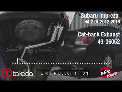 Takeda® (12-16) Subaru Impreza Sedan 304SS 2.25" Cat-Back Exhaust with 4" OD Tips