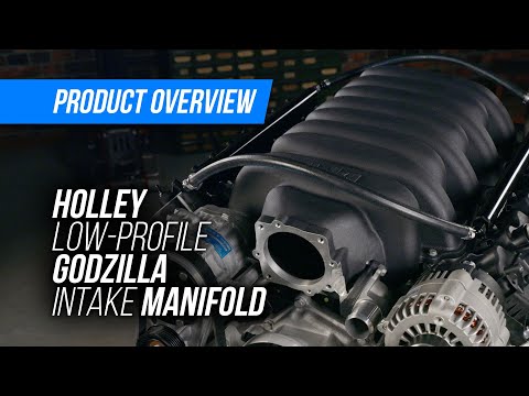 Holley® #300-900 Ford 7.3L Godzilla Low-Profile Intake Manifold for Drive by Cable Throttle Bodies