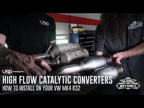 USP MotorSports® 2004 Volkswagen R32 MK4 304SS 2" High Flow Catalytic Converters