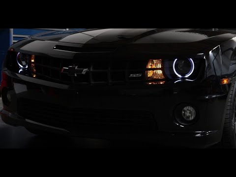 ANZO® (10-13) Camaro Black CCFL Halo Projector Headlights