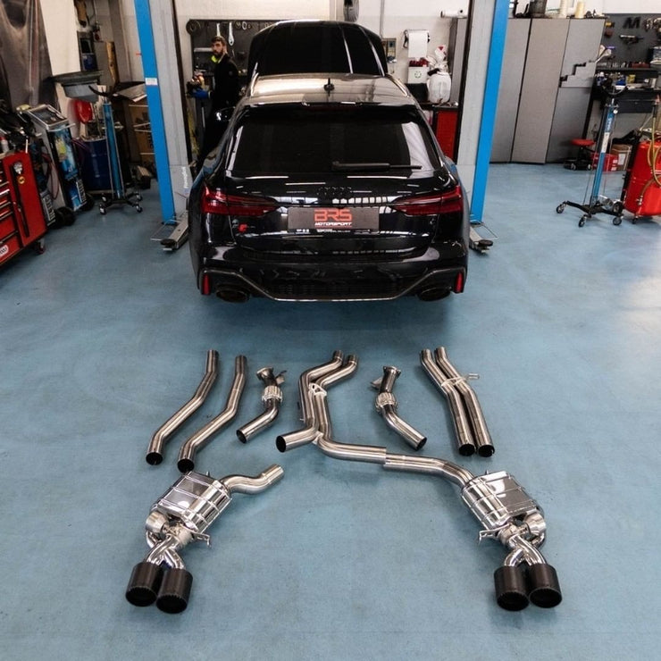 Capristo® (19-23) Audi RS6/RS7 Valved Exhaust with Carbon Fiber Tips (E2P)