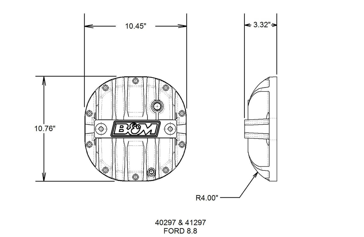 B&M® (05-14) Mustang Hi-Tek Aluminum Differential Cover (Ford 8.8")