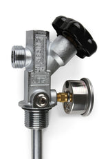 NOS® 5 LB. BOTTLE SUPER HI-FLOW VALVE ASSEMBLY WITH SIPHON TUBE & GAUGE - 10 Second Racing