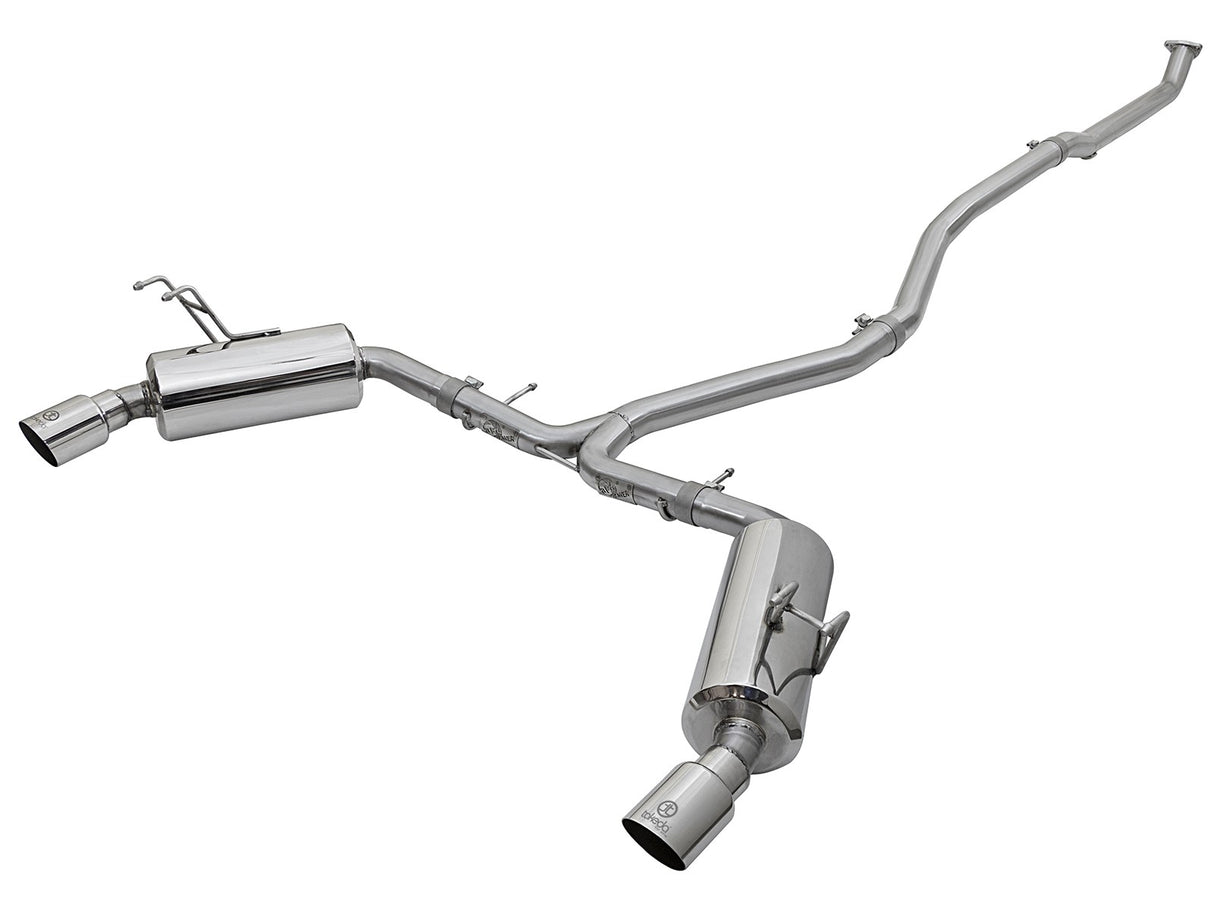 Takeda® (16-21) Civic Sedan 2-1/2" to 2-1/4" 304SS Dual Cat-Back System