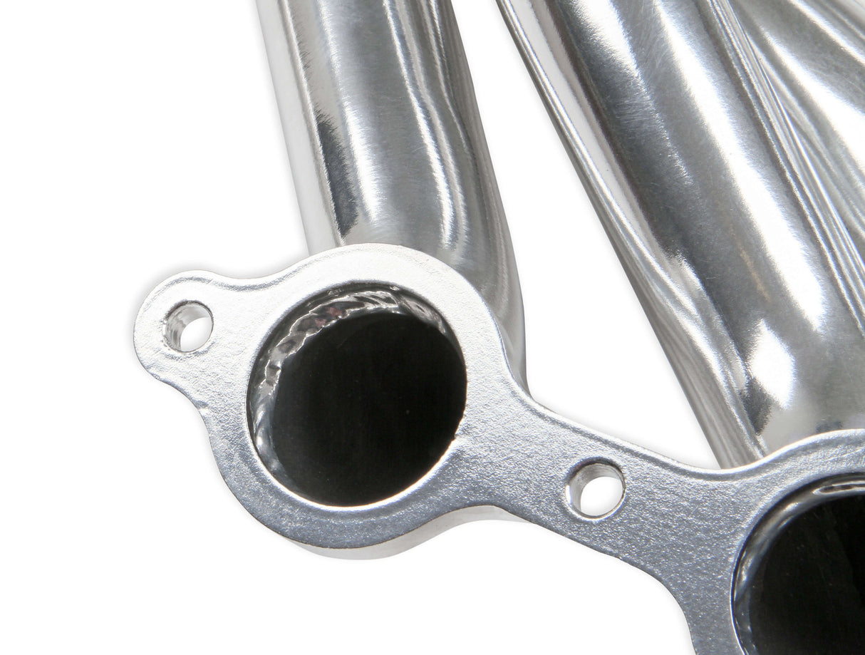 Flowtech® (07-13) GM Silverado 1-7/8" Polished Ceramic Mild Steel Long Tube Headers with Catless Y-Pipe