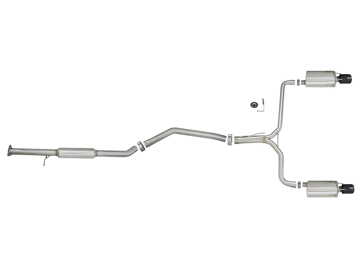 Takeda® (13-17) Accord Sedan 2-1/2" to Dual 1-3/4" 304SS Cat-Back System