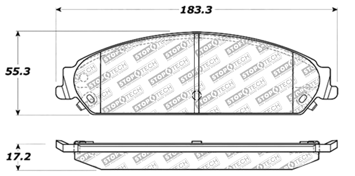 Stoptech® (11-23) Mopar V6 Street Select Series Brake Pads