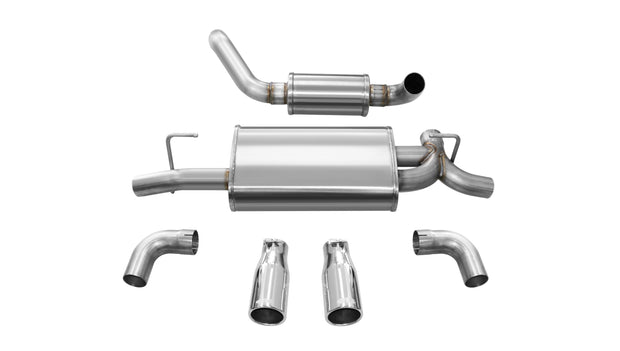 Corsa® (19-21) Wrangler JL Touring™ 304SS 2.5" Axle-Back System - 10 Second Racing