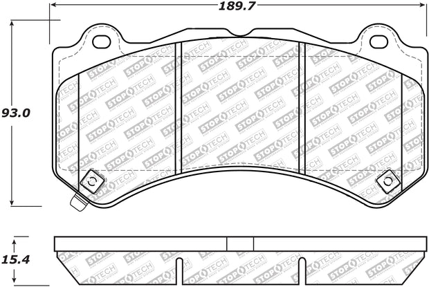 Stoptech® (05-23) Mopar V8 Street Select Series Brake Pads