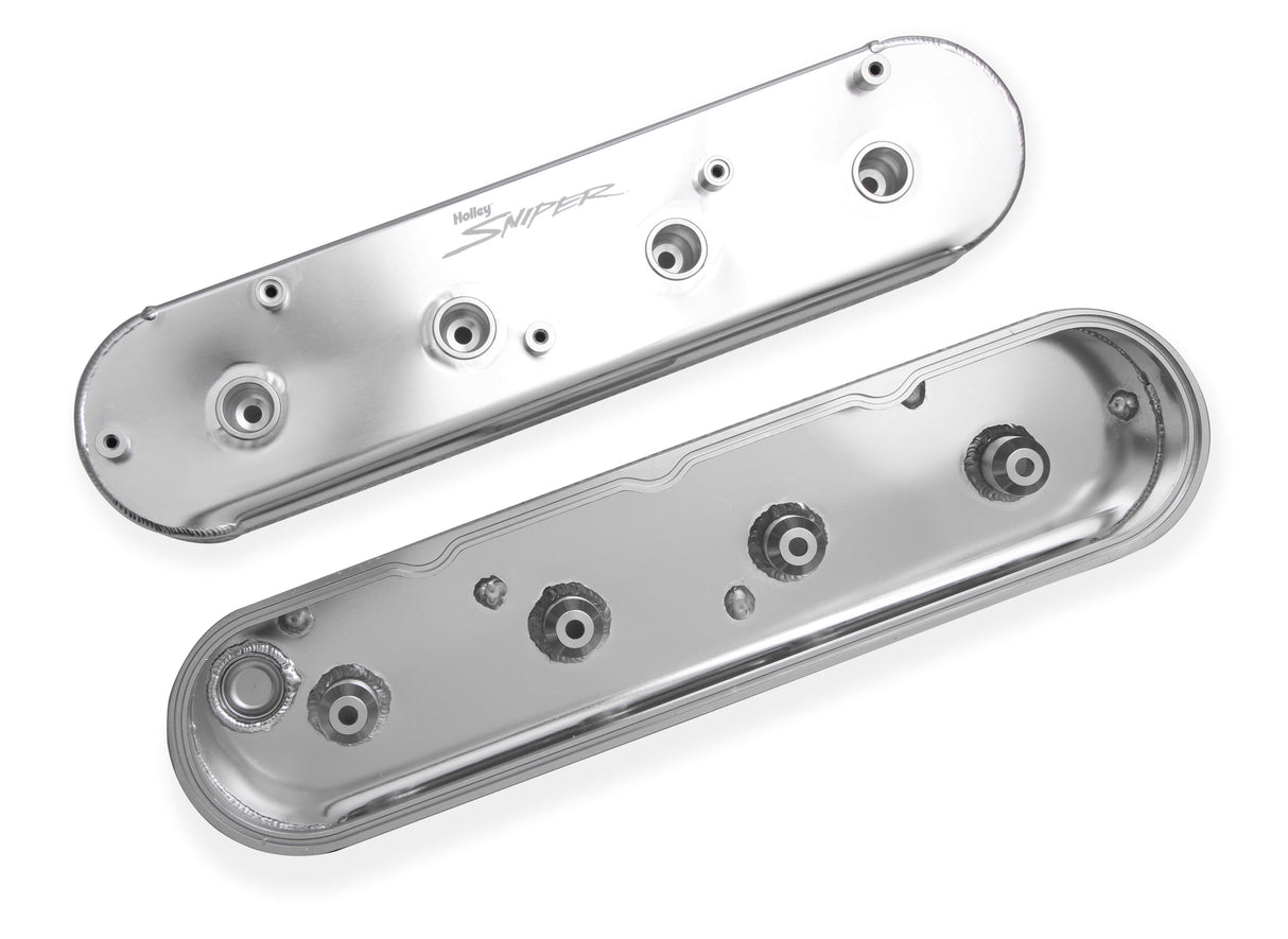 Holley® GM LSX Fabricated Aluminum Valve Covers with OE Coil Stands