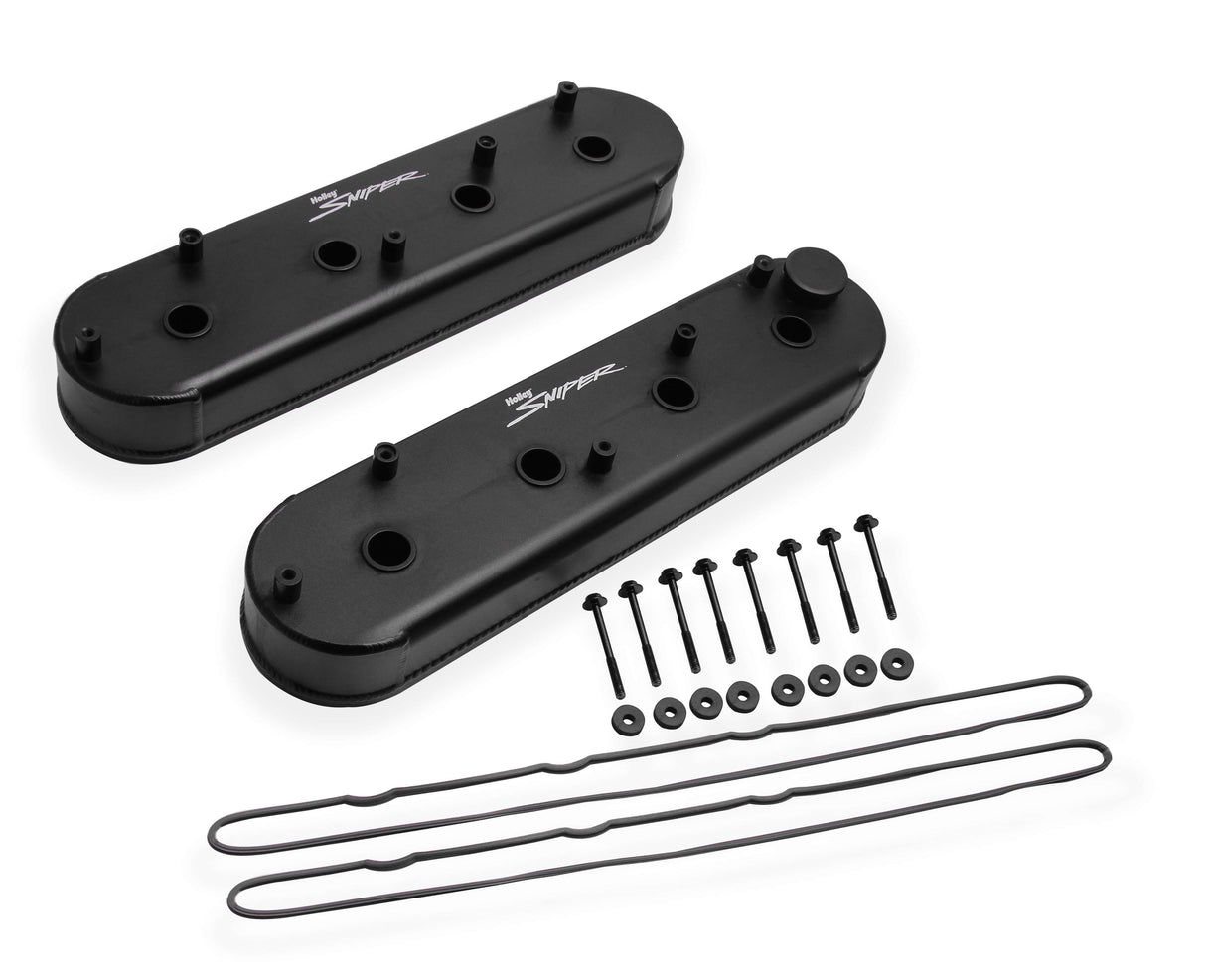 Holley® GM LSX Fabricated Aluminum Valve Covers with OE Coil Stands