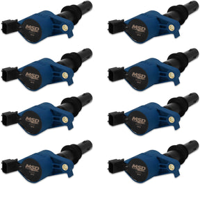 MSD IGNITION COIL 2004-2008 FORD 4.6L/5.4L 3-VALVE ENGINES, BLUE, 8-PACK