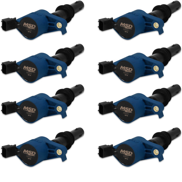 MSD IGNITION COIL 2004-2008 FORD 4.6L/5.4L 3-VALVE ENGINES, BLUE, 8-PACK