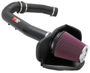 K & N ® (11-15) Cherokee V6 77 Series Aluminum Textured Black Cold Air Intake System 