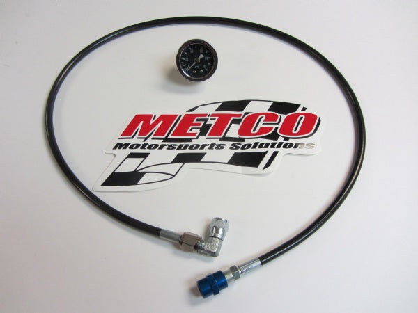 Metco MotorSports® Temporary Mount Test & Tune Fuel Pressure Gauge Kit - 10 Second Racing