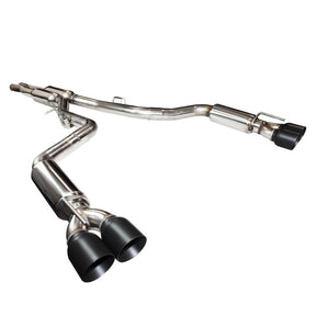 Kooks® (15-21) Challenger SRT Hellcat 304SS 3" Cat-Back Exhaust System w/ 4" Black Slash Cut Tips - 10 Second Racing