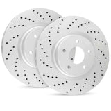 R1 Concepts® (14-20) Acura MDX GEOMET® Plain Drilled Vented Front Brake Rotors